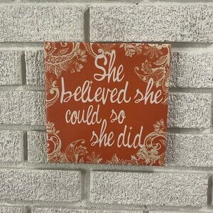 Motivational Canvas - she believed she could do she did